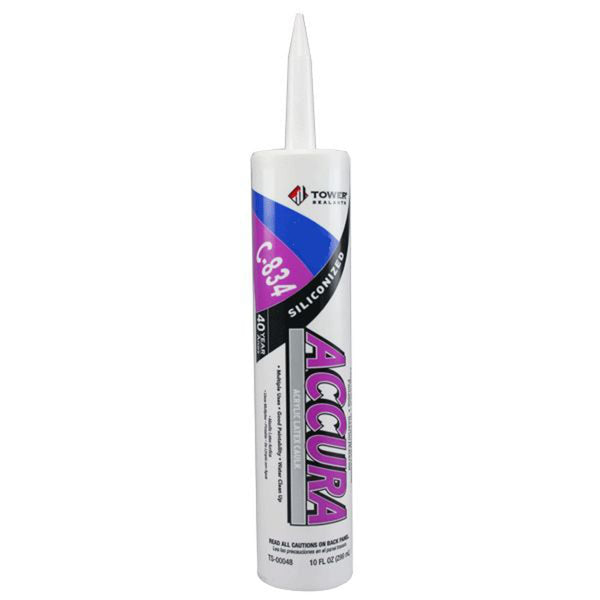 Accura Siliconized Acrylic Latex Caulk, 10.0 fl oz, Brown