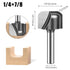 1/4" 5PCS Set Radius:1/8",1/8" 5/32",1/4",1/4". (1/4" WSOOX Bowl and Tray Router Bits with Shank Carbide Signmaking