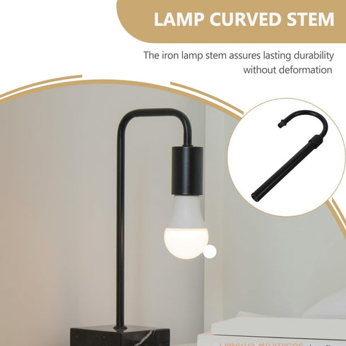5 12.20X3.54X3.74In ABOOFAN Pcs Adjustable Curved Lamp Stems Iron Lamp Making Accessory for DIY Table Repair