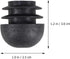Roleader 50pcs Black Round Plastic Tubing Plug Caps, Thickened Pp Chair Leg End Caps Inserts, Furniture Leg Glides