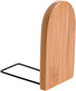 Bamboo Bookends Desk Storage Organizer Retractable Book Stoppers Book Organizers for Shelves