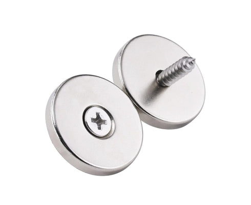 30 Pieces 10 x 3mm Permanent Disc Rare Earth Fastener Magnets with 3mm Countersunk Hole, Neodymium Refrigerator Magnets