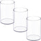 Stylish Clear Acrylic Desk Organizer Set of 3, Round Makeup Brush Holders Perfect for Home, School, and Office Supplies