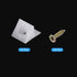 24Pcs 90 14x13x9mm uxcell Degree Plastic Corner Braces, Nylon Shelf Right Angle Brackets with Screws for Cabinets