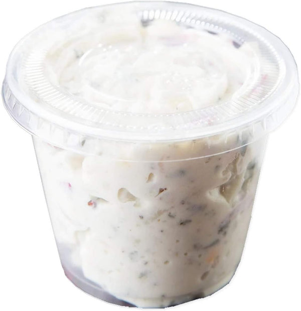 4U'LIFE 5.5 oz Clear Plastic Souffle Cup/Portion Cup with Lids - 50 Sets