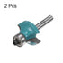 2pcs Roundover Router Bit, 1/4 Shank 5/16" Radius Carbide Tipped Edge Rounding Over Bit with Bearing Guide