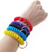 TIHOOD 100PCS Wristlet Keychains, Stretchable Plastic Wrist Keychain Bracelet for Office, Workshop, Outdoor Sport