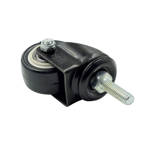 Hxchen 4Pcs 1.5 Inch Heavy Duty Caster Wheels Swivel Casters with M8 Threaded Stem, Black Rubber