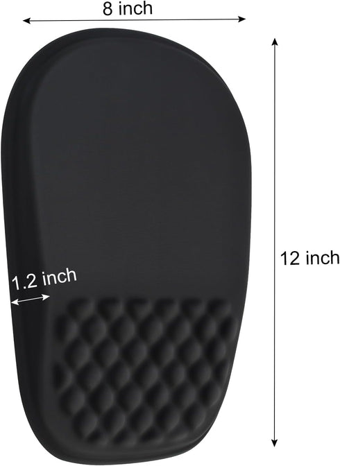JIKIOU 12x8 inch Ergonomic Mouse Pad Wrist Support with Massage Design, Memory Foam Wrist Rest Pain Relief Mousepad