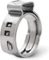 PUDS0038 3/8 Inch Oetiker Stainless Steel Crimp Rings, 360 Deg Stepless, Narrow Band, One Clamp Size