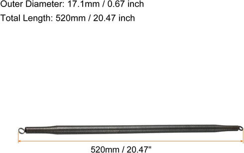 PATIKIL 17.1mm OD C Type Spring Tube Bender 520mm Long for 18-20mm ID PVC Pipe in Home Renovations and Electrician Wiring