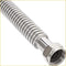 EZ-Fluid 24-Inch Corrugated Flexible Stainless Steel Water Heater Connector - 1"FIP x 1" FIP Full-Port for Water Supply