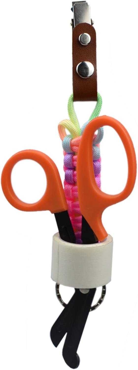Trauma Shear Tape Holder for Scrubs, Nurse Pocket Saver, Nurse Tape Scissor Lanyard, Paracord Clip