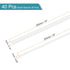 MECCANIXITY 40pcs ABS Round Rod, Diameter 1mm to 2mm, Length 250mm, ABS Plastic Stick Solid Bar, White Plastic Rods Assortment Kit for DIY Architectural Model Building Making