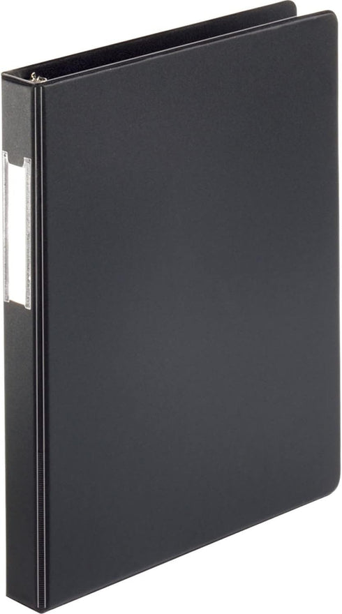 Business Source 28559 Round Ring Binder,w/Label Holder,1-Inch Cap.,11-Inch x8-1/2-Inch ,BK by Business Source
