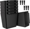 WBKATN 6 Pack Rolling Cart Accessories, Black Plastic Hanging Cup Holder for Utility