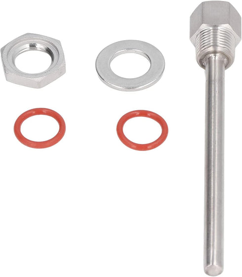 Tnfeeon Stainless Steel Thermowell, 6.7in Length for Temperature Sensors Fitting Accessories