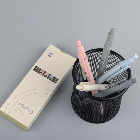 Quick Dry Ink Pens, Gel Pens Fine Point, 0.5 mm Black Ink Retractable Rollerball Pens for School Office Supplies, 5Pcs