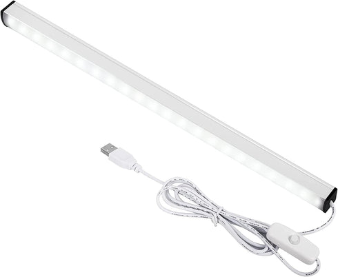 ASOKO Plug-in Under Cabinet Lighting - 12 Inch LED Strip Bar, Cool