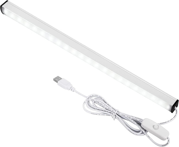 ASOKO Plug-in Under Cabinet Lighting - 12 Inch LED Strip Bar, Cool