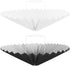Ipetboom 2pcs Umbrella Pleated Lamp Shades for Table and Floor Lamps Fabric Black