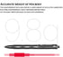 DUNBONG Gel Pens, 0.5mm Retractable Fine Point, Black Ink, Box of 6 Needle Tip Pens with Diamond Design