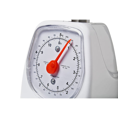 hand2mind Dual-Dial Analog Platform Scale, 5 kg Kitchen Weighing Scales for Classroom Supplies