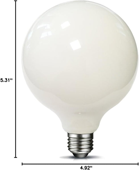 Bulbs Dimmable 60 G40(G125) 6-Watt(60-Watt Bulb,E26 (5000K) Pack 1 MRDENG Led Globe Light Watt Replacement,Large