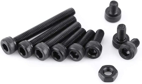 Walfront M3 Screws Assortment Kit with Storage Case, 280PCS Button Head and Socket Head Screws, Bolts, Nuts