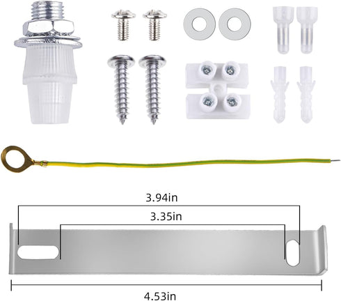4.7" Arturesthome Silver Ceiling Canopy Light Kit Rewind Single Hole with Hardware,Ceiling Plate for Pendant Light