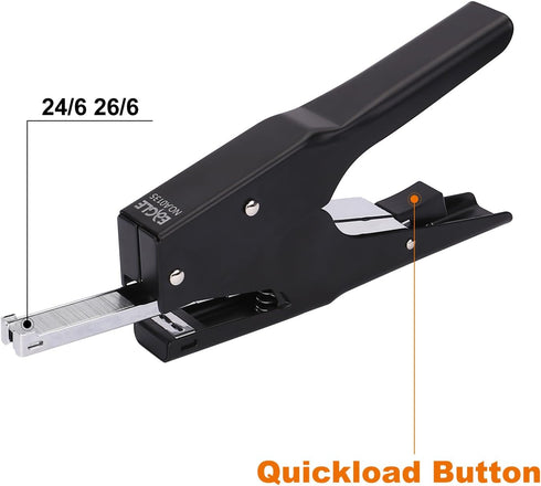 Eagle Handheld Plier Stapler, Effortless Desktop Stapler, 25-Sheet Capacity, All-Metal Construction