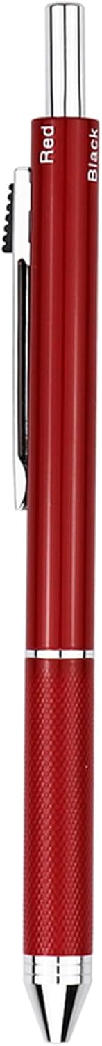 DUNBONG Metal Multifunction Pen - 4 in 1 Multicolor Pen, 0.5mm Mechanical Pencil, 1-Count (Red)
