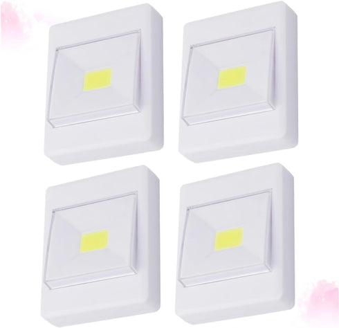 4Pcs Closets UKCOCO Cob LED Cabinet Light Light for Home Use Easy Self Adhesive Installation Eye Protection Versatile