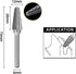 Tungsten Carbide Burr Bits - 1/2" Cutter Head, 1/4" Shaft Double Cut Rotary File Tool for Metal Woodworking