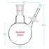 stonylab Borosilicate Glass Reaction Flask, Single-Neck 250 ml with 24/40 Joint and PTFE Stopcock Valve