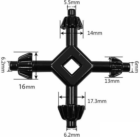 4 in 1 Drills Chuck Key, Multifunctional Steel Fit for Handheld Universal Power Tools