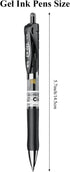 M&G Gel Pens 0.5mm Black Medium Point, 30 PCS Retractable Gel Ink Pens with Premium Ink & Comfort Grip (6 Blue + 3 Red)