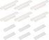 uxcell 6Pcs Self-Stick Handles, White Plastic Self-Adhesive Drawer Pulls for Bathroom, Closet, Wardrobe, Dresser