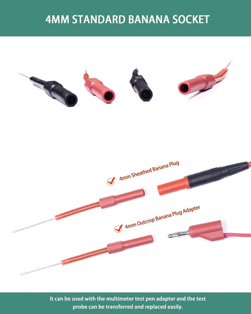 4 Back Probe Kit, PCS Flexible Back Probes Automotive Diagnostic Test Repair Tools for Car Electrical and Multimeter