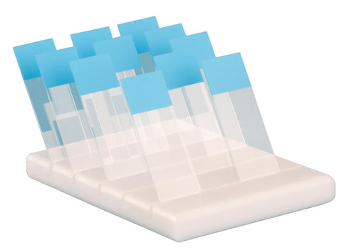 Heathrow Scientific Premium Polyethylene Microscope Slide Holder, White, Holds up to 15 Slides