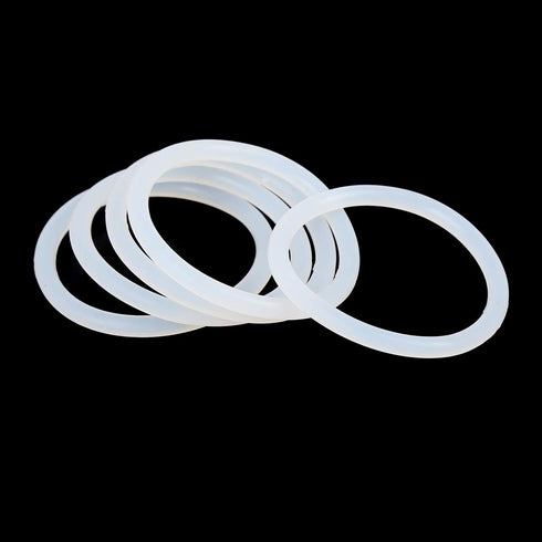 X AUTOHAUX Silicone O-Rings, White, 42mm OD, 35mm ID, 3.5mm Width VMQ Seal Gasket for Pipe Repair, Pack of 50