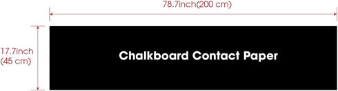 LeeLoon Chalkboard Contact Paper, Self-Adhesive Removable Blackboard Wallpaper for School, Office, Home, Art, 17.7" x