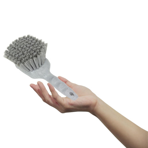 SPARTA 40541EC03 Black Plastic Scrub Brush, 8 Inches Utility Kitchen Brush with Hanging Hole for Cleaning