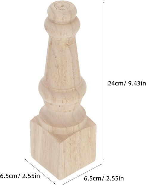 9.5'' Unfinished Wooden Furniture Leg, Tall Carved Wood Leg Replacement Parts for Sofa Couch Chair Ottoman Loveseat