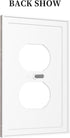 GNIXYUNXI 1 Outlet Covers Dark Walnut Wood Grain Gang Duplex Light Switch Cover Plate Decorative Switch Plate Covers