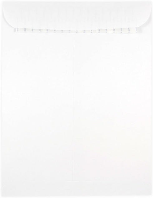 JAM PAPER 9 1/2 x 12 1/2 Open End Catalog Envelopes with Peel and Seal Closure - White - 50 Pack