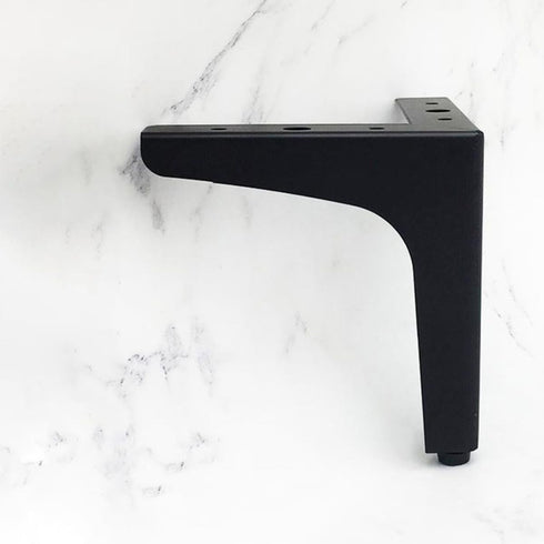 17cm Kisangel Matte Black Metal Sofa Legs and Cabinet Support Feet Furniture Replacement Legs for Tv Stand, Coffee