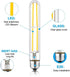 7.3 Inch E26 Bulb 6W Dimmable, 2700K Bulbs 800LM, 80 T10 T9 Bulb 2Pack Led Soft White Edison Equal Watt Tubular Long