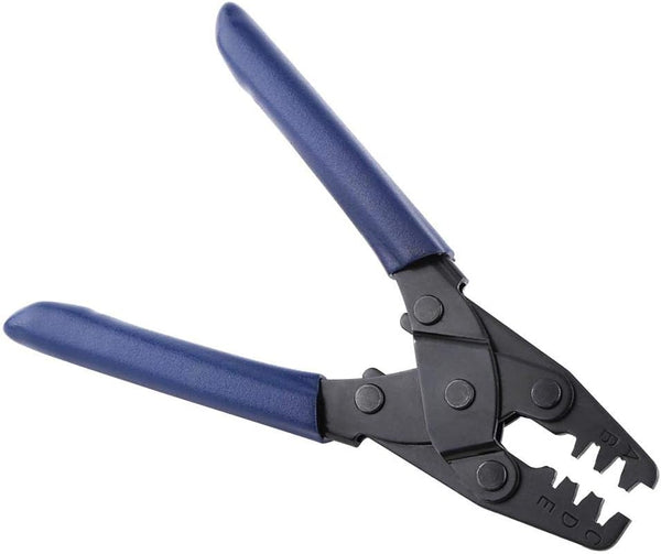 Professional 22-10 AWG Wiring Harness Crimp Plier, Open Crimper, Blue Handle, High-Carbon,