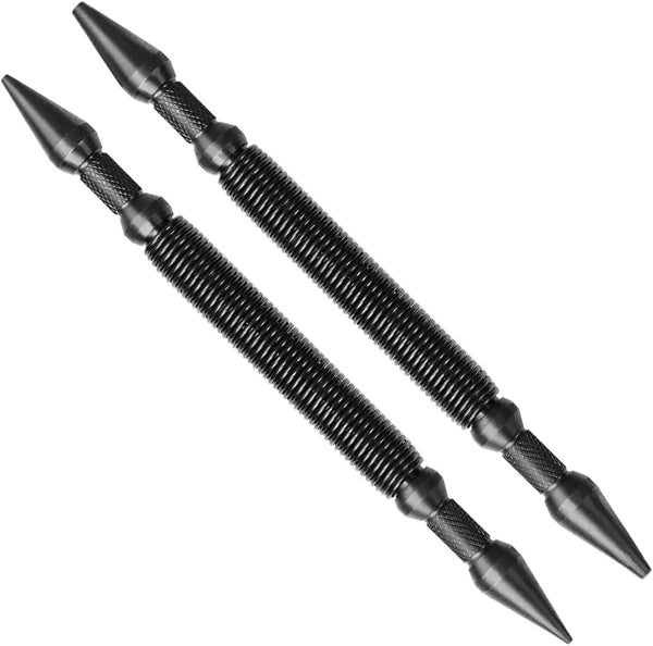 2-Piece Nail Setter Dual Head Set, Spring Loaded Center Hole Punch for Metal or Wood
